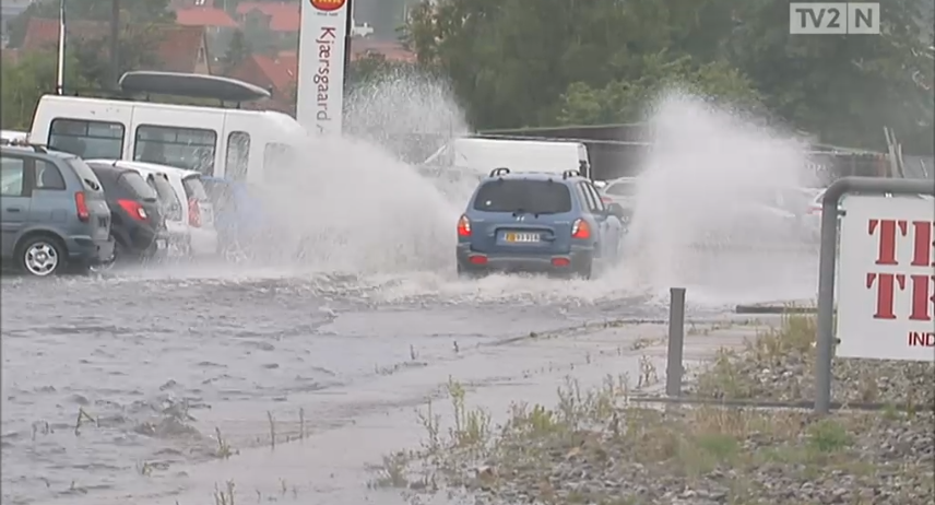 Oversvømmelse i Kærby.